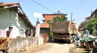 Evden Çıkartılan Kamyon Dolusu Çöp İmha Edildi