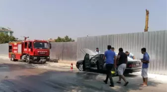 Edirne'de Otomobil Seyir Halindeyken Alev Aldı