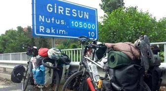 Dünya Turuna Çıkan Bisikletçiler Giresun'da