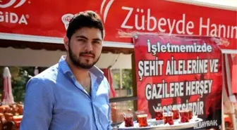 Çay Bahçesinde Şehit Aileleri ve Gazilere Her Şey Ücretsiz