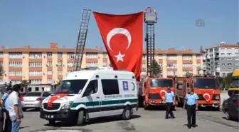 Çatı Yangınında Yaralanan ve Hastanede Yaşamını Yitiren İtfaiye Eri İçin Tören Düzenlendi