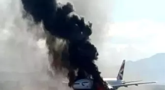 British Airways Uçağı Las Vegas'ta Yandı, 14 Kişi Yaralandı!