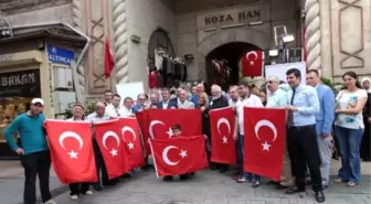 Bursa'dan Bayraklı 'Teröre Hayır, Kardeşliğe Evet' Çağrısı