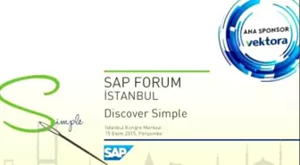 VEKTORA SAP Forum İstanbul'un Ana Sponsoru