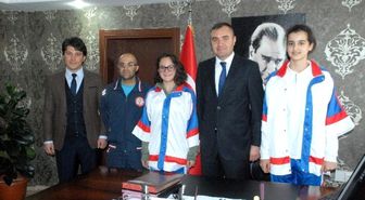 Tuşbalı Sporculardan Kaymakam Sarı'ya Ziyaret