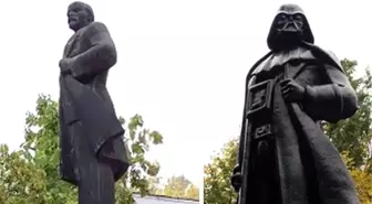 Ukrayna'da Lenin Heykelini, Star Wars Karakteri Yaptılar