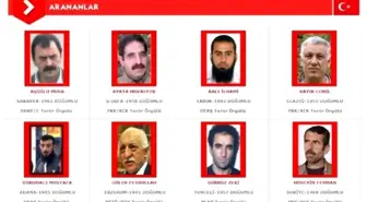 Gülen ile Karayılan Arananlar Listesinde Kırmızı Kategoride