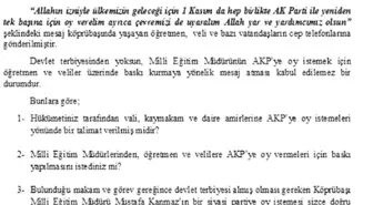 AK Parti'ye Oy İsteyen Milli Eğitim Müdürünü Bakan Avcı'ya Sordu