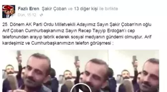 Cumhurbaşkanını Arayan Kahveci Genç, Ak Partili Adayın Oğlu Çıktı