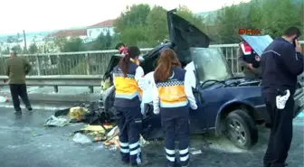 Edirne -Tır'ın Çarptığı Lpg'li Otomobil Alev Aldı: 2 Ölü