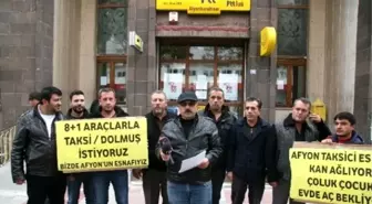 Afyonkarahisar'da Taksici Esnafından 'Dolmuş Taksi' Eylemi