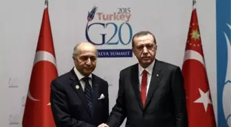 Cumhurbaşkanı Erdoğan Fransa Dışişleri Bakanı Fabius ile Görüştü