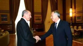 İngiltere Başbakanı Tony Blair Cumhurbaşkanlığı Sarayında