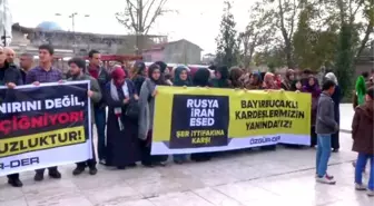 Özgür-Der Üyeleri, Rusya ve Esed Rejiminin Saldırılarını İstanbul'da Protesto Etti