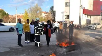 Özel Hastanede Yangın Tatbikatı