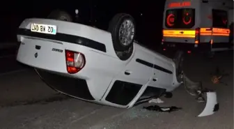 Otomobil Takla Attı; 2 Yaralı