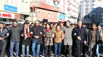 Cizre ve Silopi'ye Yürüyen Gruba Polis Müdahalesi