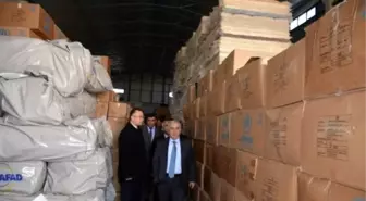 Vali Kamçı, Afad Deposunda İncelemede Bulundu