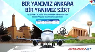 Anadolujet, Ankara-Siirt Uçuşlarını Başlattı