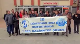 Gaziantep'te Sağlık Çalışanlarından Protesto