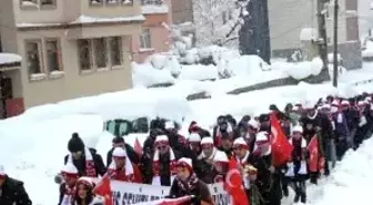 1 Metre Karda Sarıkamış Ruhunu Yaşadılar