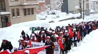 1 Metre Karda Sarıkamış Ruhunu Yaşadılar