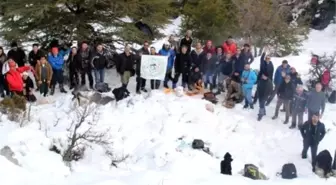 Beyşehir'de Doğaseverlerden Kar Yürüyüşü Etkinliği