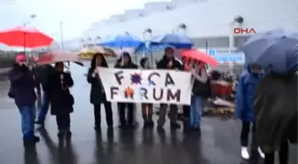 Foça Termik Santralde Bilirkişi İncelemesi Sırasında Çevrecilerden Protesto