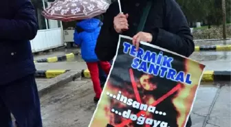 Termik Santralde Bilirkişi İncelemesi Sırasında Çevrecilerden Protesto