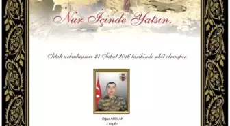 Genelkurmay Başkanı Orgeneral Akar'dan Şehit Arslan İçin Taziye Mesajı