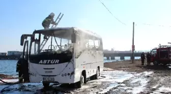 Tekirdağ'da Midibüs Yangını