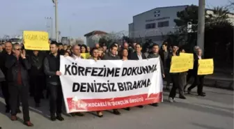 Derince Limanı'na Dolgu Protesto Edildi