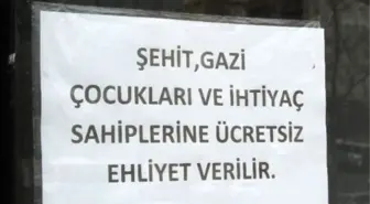 Şehit ve Gazi Çocuklarına Ücretsiz Ehliyet