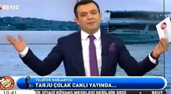 Tanju Çolak, Beyaz TV Sunucusu Tahir Kaya'yı Canlı Yayında Fena Bozdu