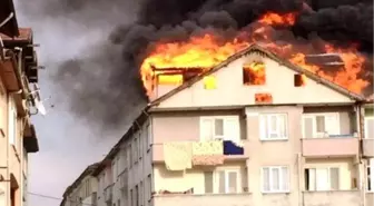 Çatı Yangını Korku Dolu Anlar Yaşattı