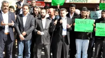 Gaziantep'te, Peygamber Sevdalıları Platformu'ndan Protesto