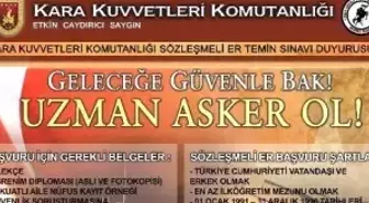 Gaziantep Sözleşmeli Er Sınavı 25 Mart'ta Yapılacak