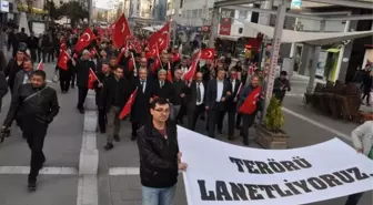 Uşak Binlerce Kişi 'Teröre Karşı Birlik' İçin Yürüdü