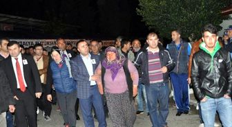 Alanya Şehidini Konvoyla Karşıladı