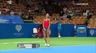 WTA Katowice: Camila Giorgi - Kirsten Flipkens: 2-1 (Özet)