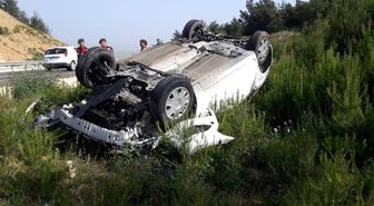 Edirne'de Otomobil Takla Attı: 2 Yaralı