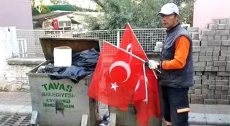 Tavas'ta Türk Bayrağı Ayıbı