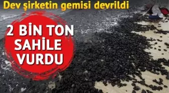 2 Bin Ton Kömür Sahile Vurdu