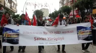 23. Uluslararası Hazar Şiir Akşamları Şairler Yürüyüşü Yapıldı