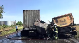 Tekirdağ'da Feci Kaza: Tır Sürücüsü Yanarak Öldü