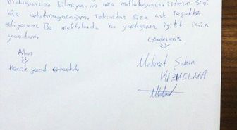 Çüngüş'ten Tekirdağ'a Teşekkür Mektubu