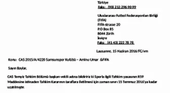 Cas, Samsunspor Kararını 15 Temmuz'da Açıklayacak