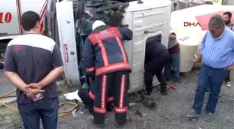 Kağıthane'de Beton Mikseri Devrildi 1 Yaralı