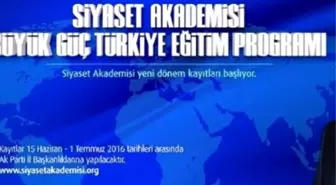 AK Parti Siyaset Akademisi Başlıyor