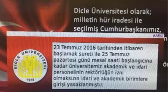 Dü'ye İdari ve Akademik Personelinin Girişi Yasaklandı